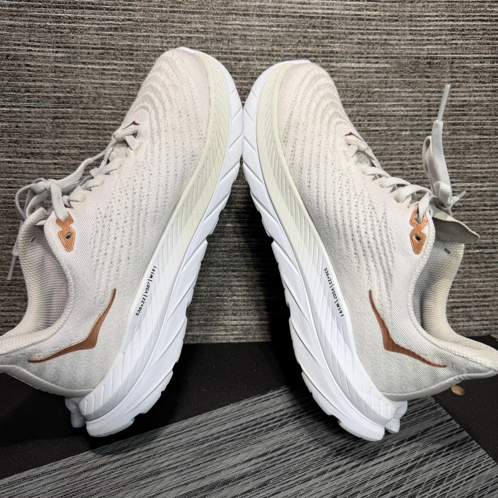 Hoka Mach 5 Women 7.5 White Copper Running Shoes 1127894-WCPP Profly+ Low Top - Picture 12 of 15